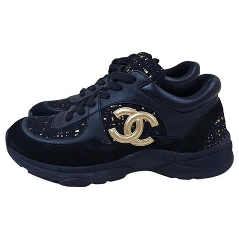 chanel sneakers black and gold|chanel sneakers black and grey.